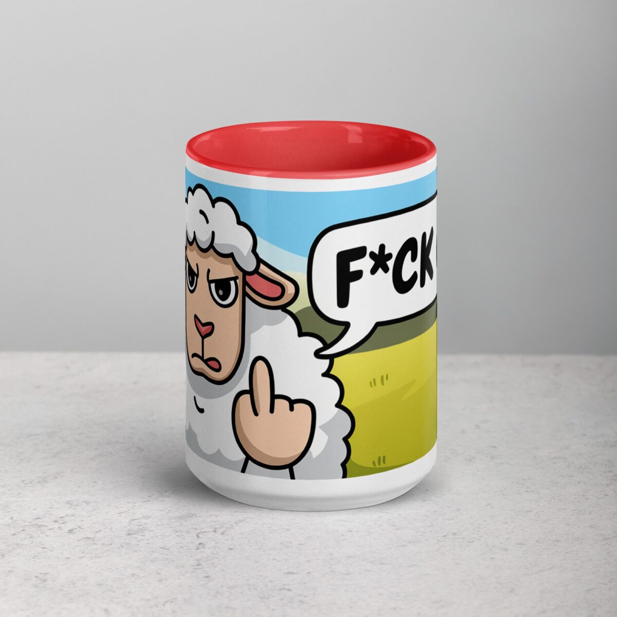 Middle Finger Sheep Coffee Mug & Tea Cup - Image 10