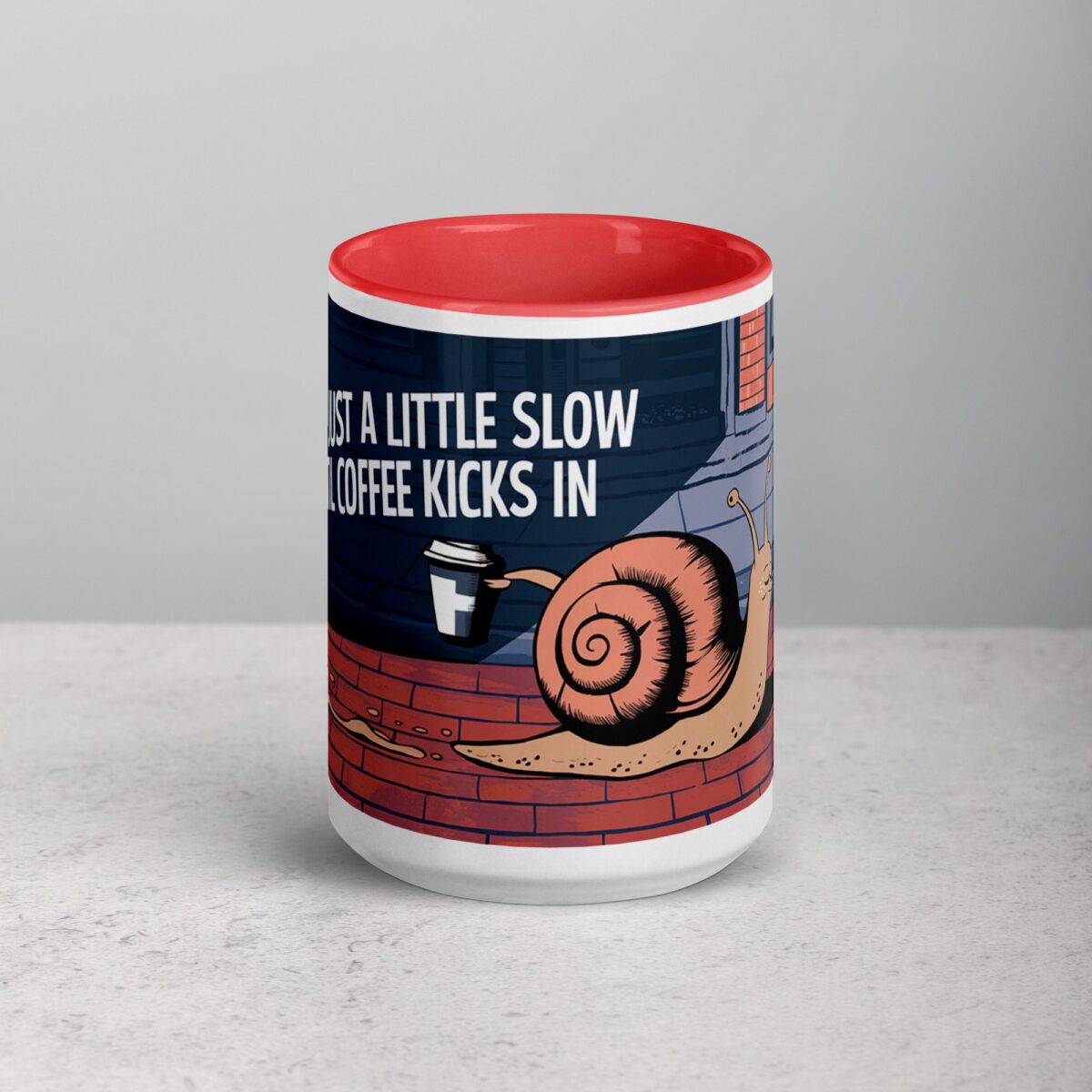 I’m Just a Little Slow Until Coffee Kicks In Snail Mug - Image 10