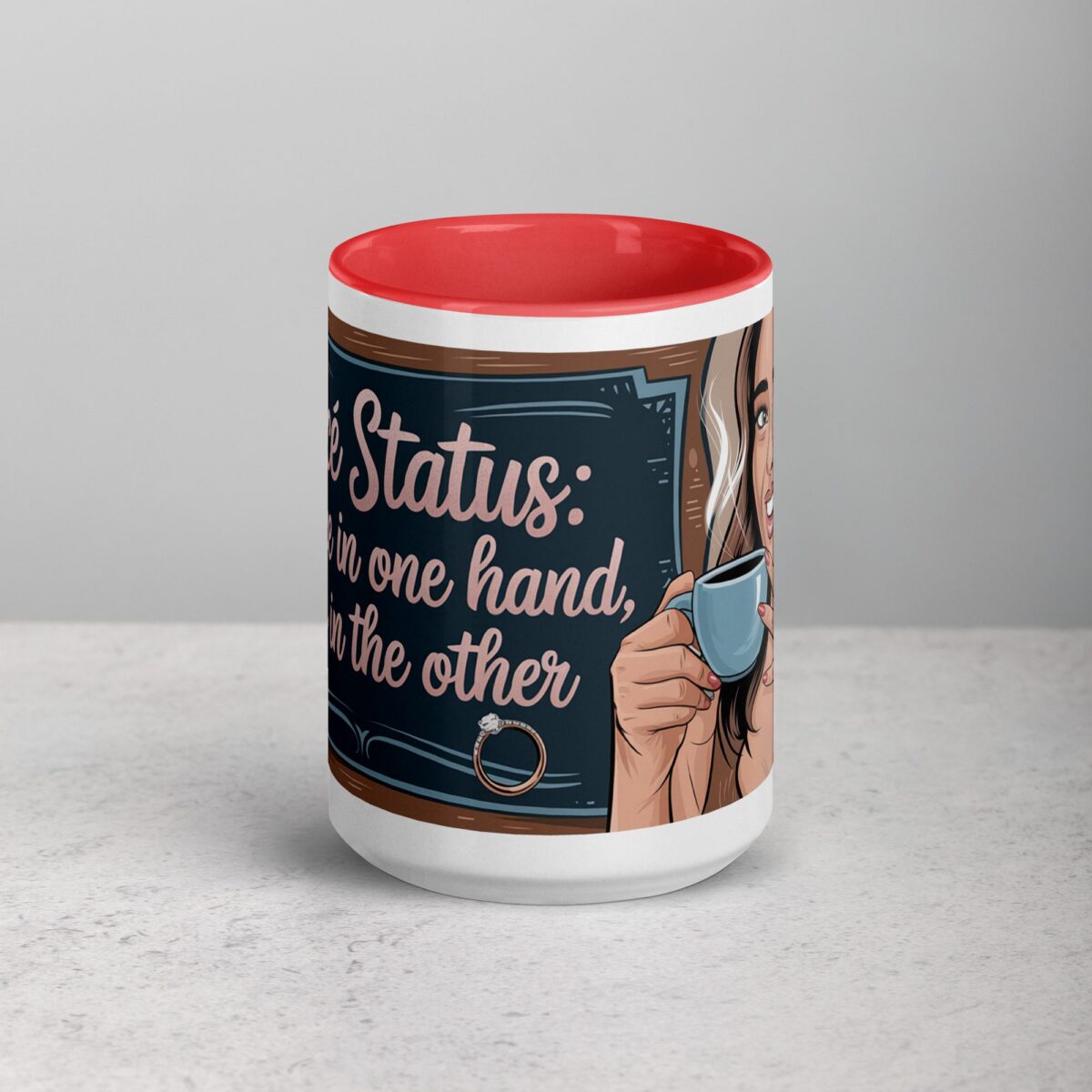 Fiancé Status: Coffee in One Hand, Ring in the Other Mug - Image 10
