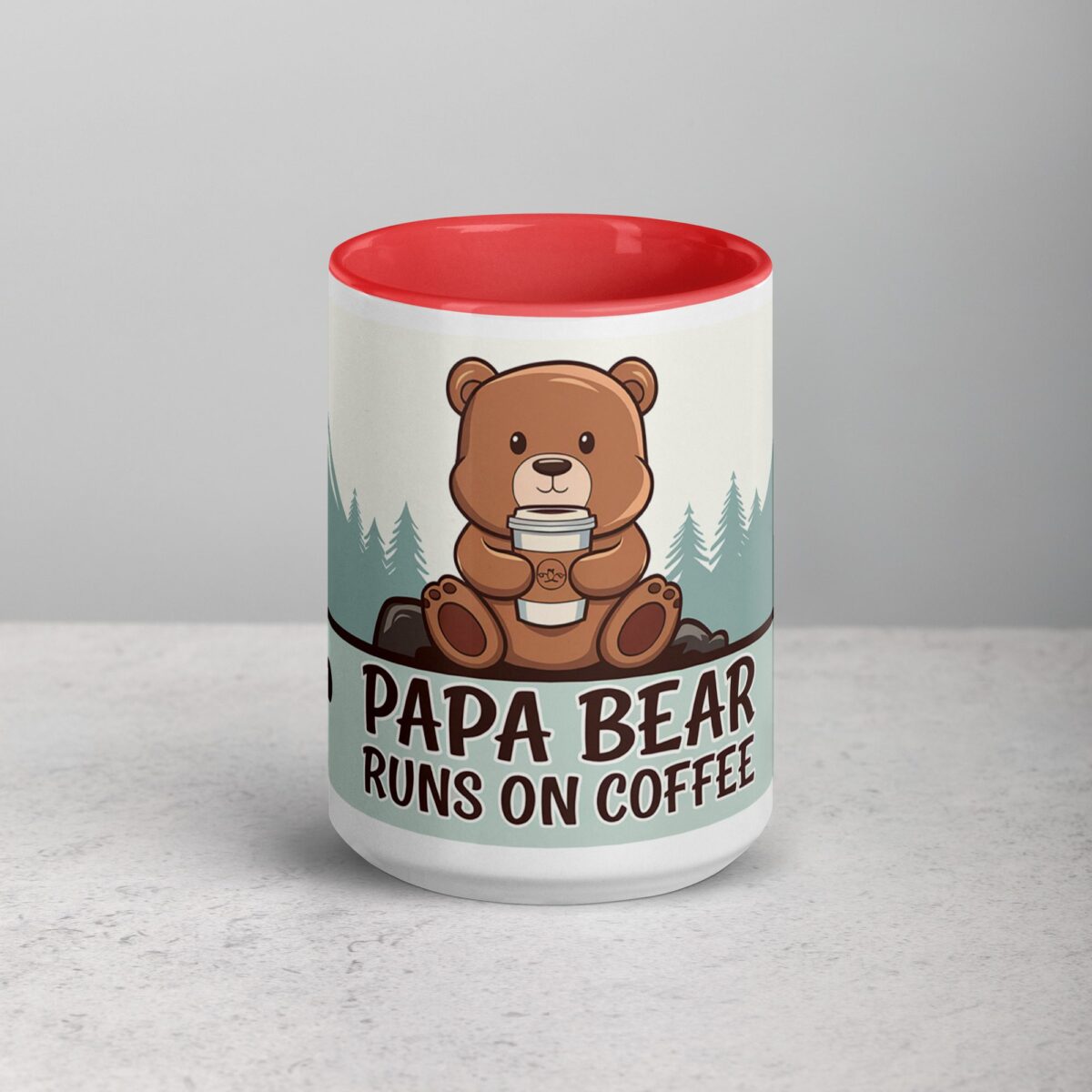 Papa Bear Runs on Coffee Fathers Day Mug - Image 10