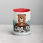 Papa Bear Runs on Coffee Fathers Day Mug - Image 10