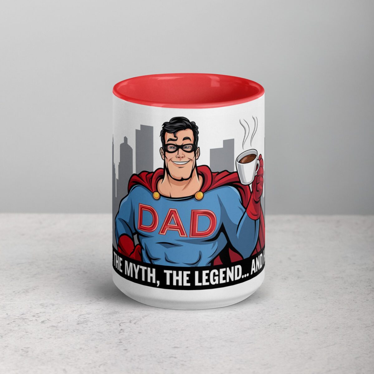 The Man, The Myth, The Legend... and His Coffee Dad Superhero Mug - Image 10
