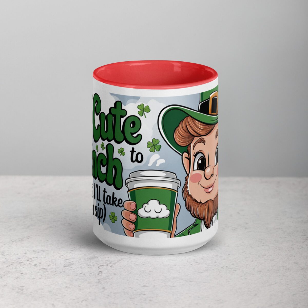 Too Cute to Pinch Leprechaun (But I’ll Take a Sip) Coffee Mug - Image 10