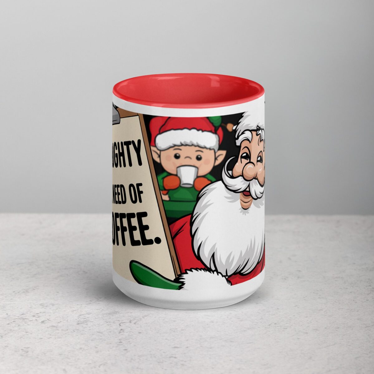 Naughty, Nice, and In Need of Coffee Christmas Mug - Image 10