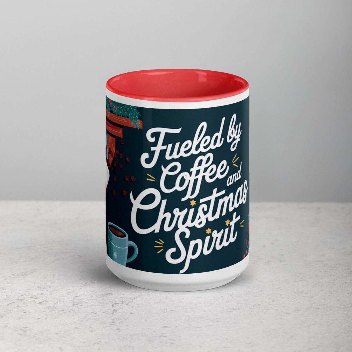 Fueled by Coffee and Christmas Spirit Mug - Image 10