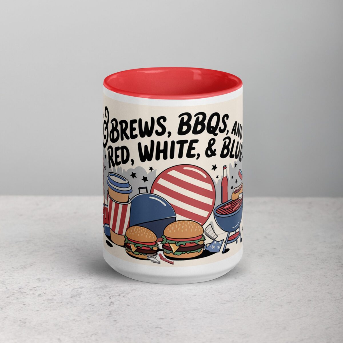 Brews, BBQs, & Red, White, & Blue Coffee Mug - Image 10