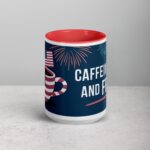 Caffeinated and Free 4th of July Coffee Mug - Image 10