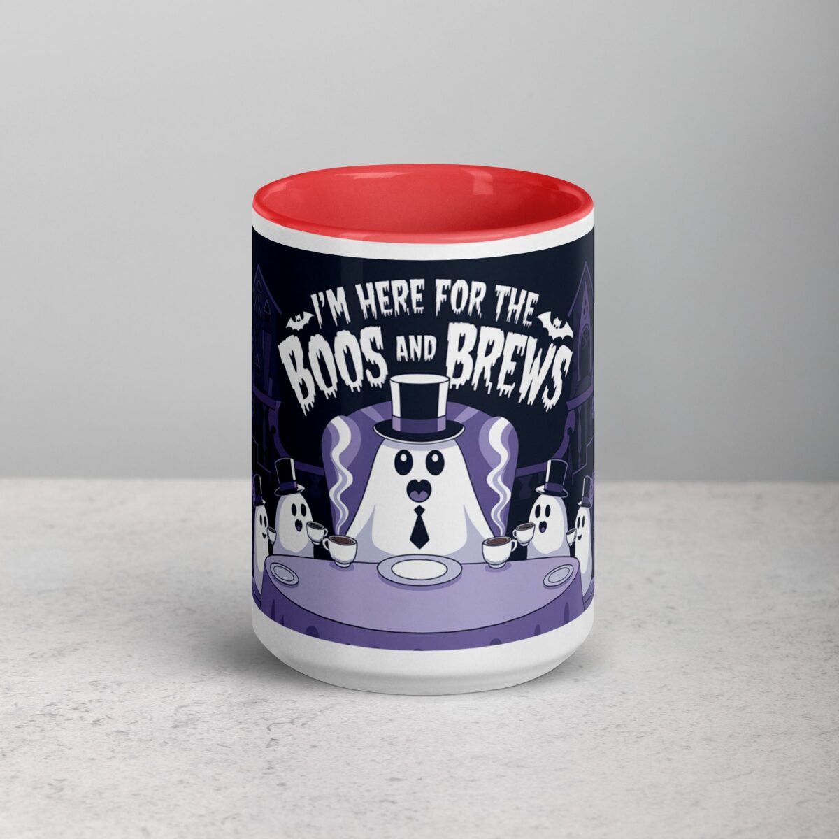 I’m Here for the Boos & Brews Ghost Coffee Mug - Image 10