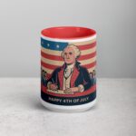 Happy 4th of July George Washington Retro Coffee Mug - Image 10