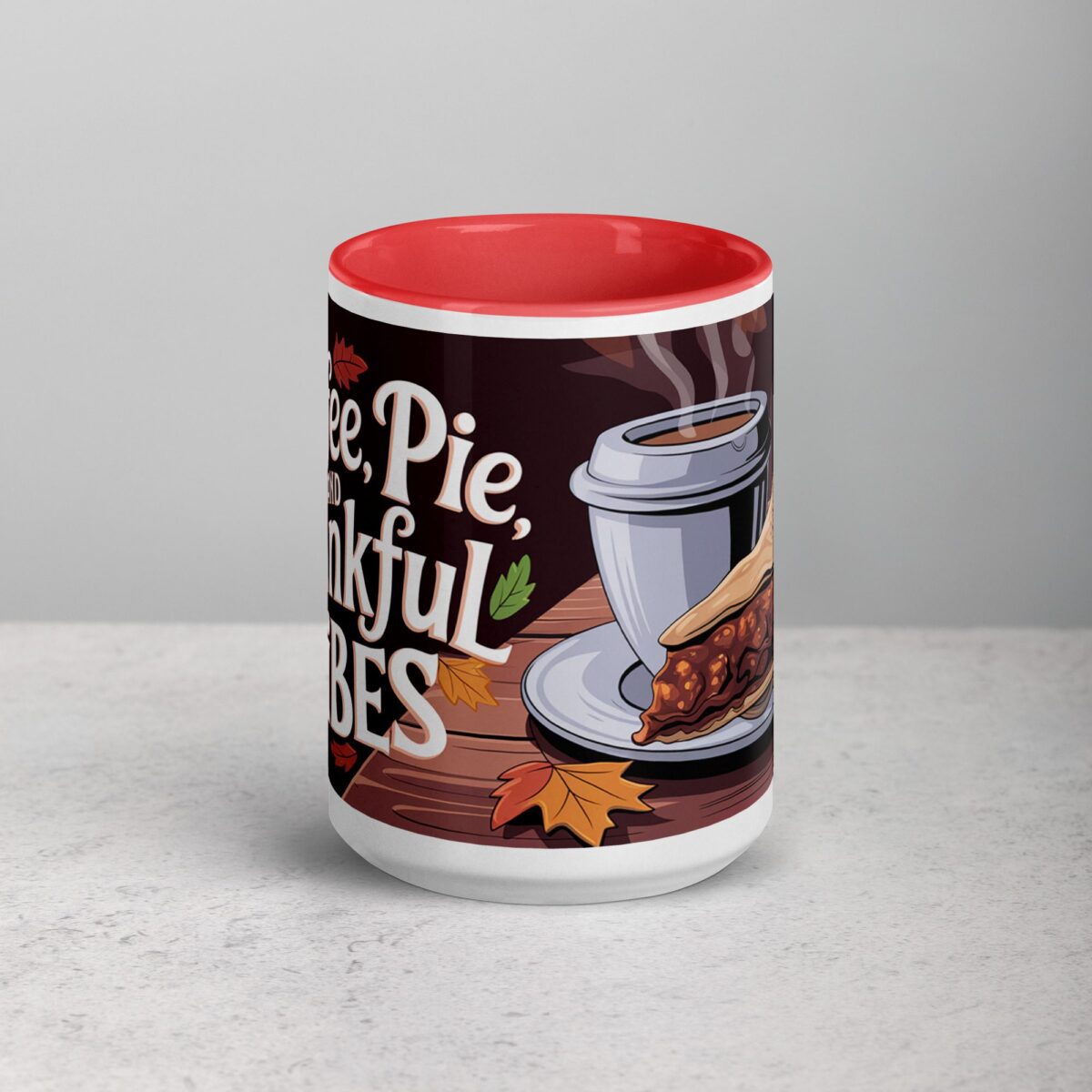 Coffee, Pie, & Thankful Vibes Mug - Image 10