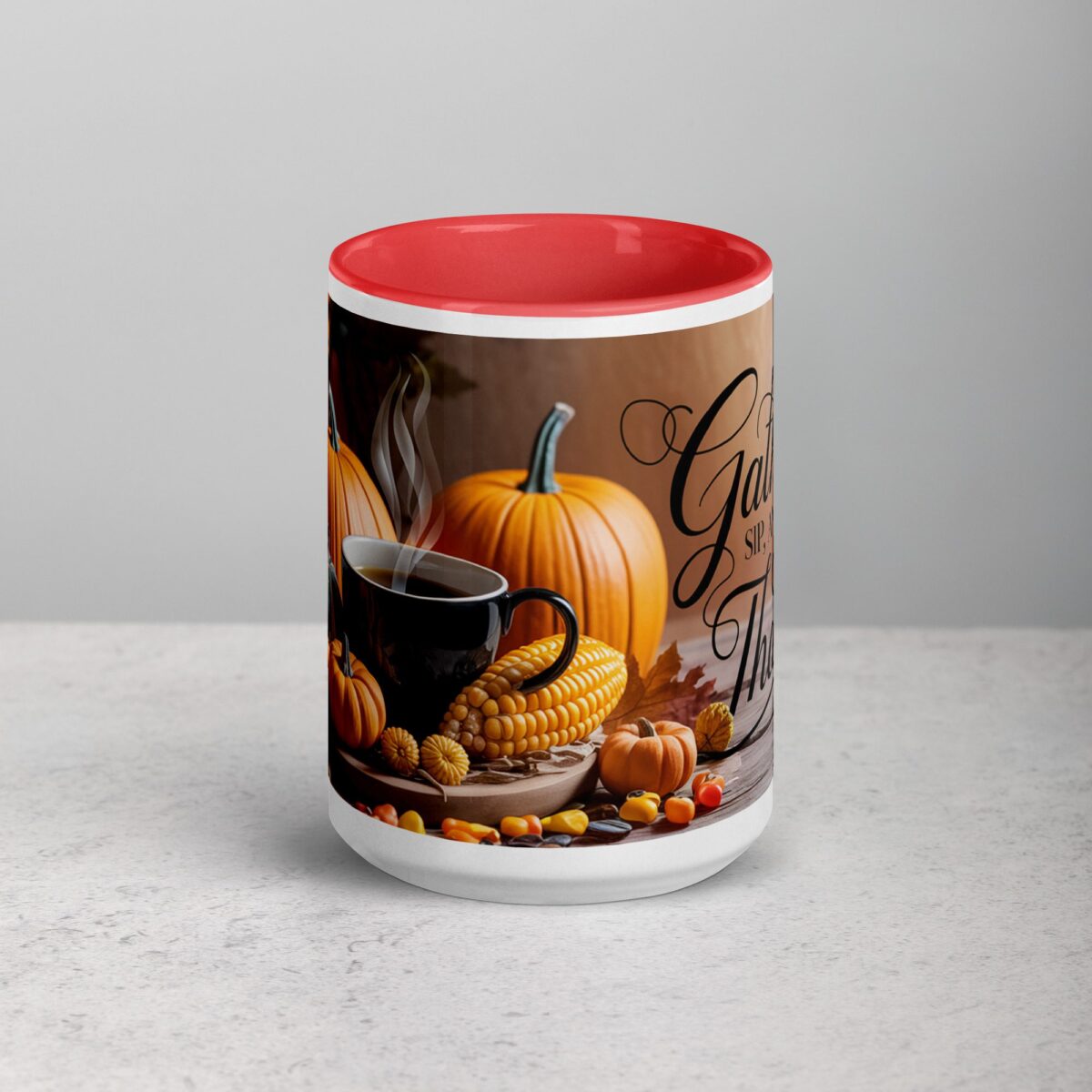 Gather, Sip, and Give Thanks Coffee Mug - Image 10