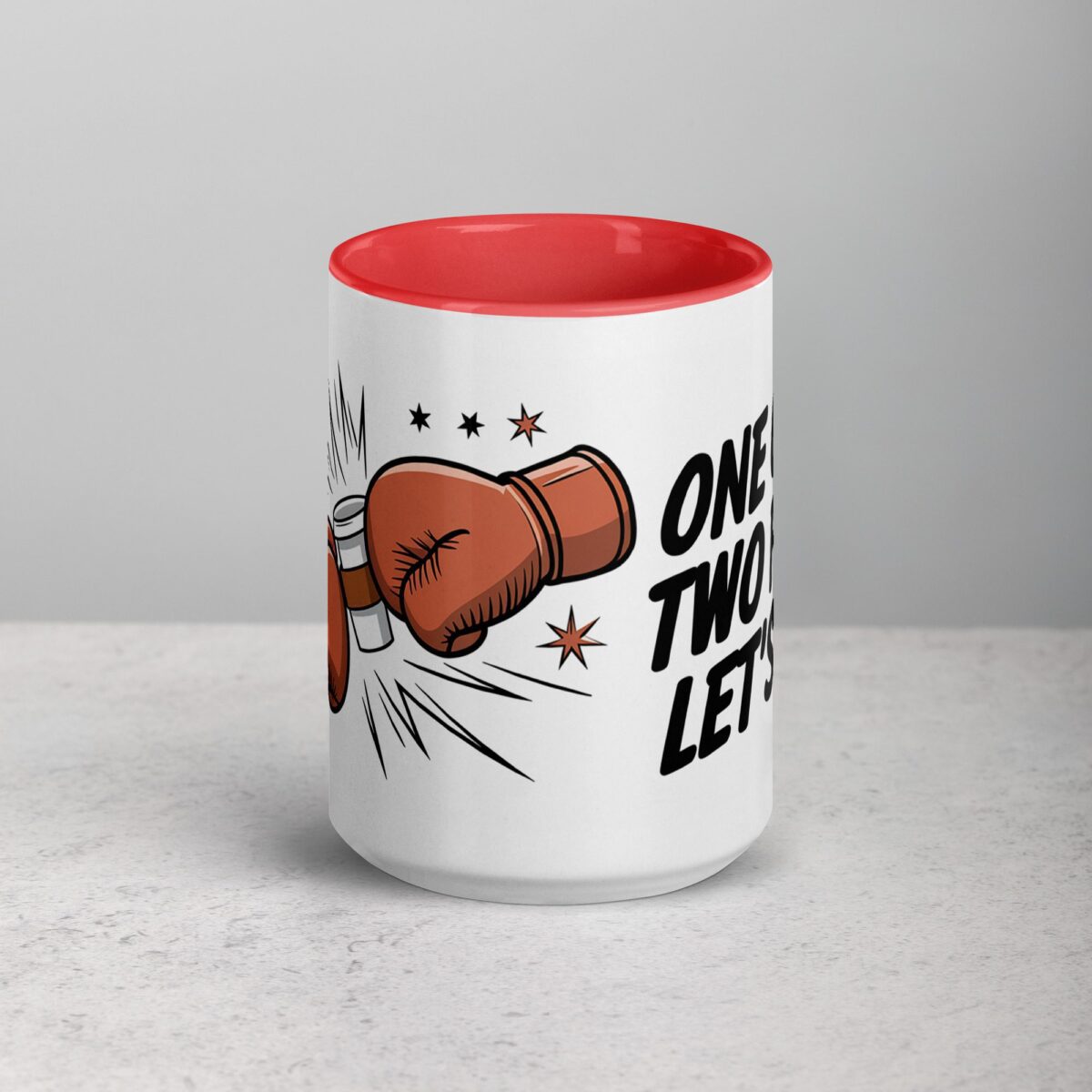 One Cup, Two Fists, Let’s Go! Boxing Coffee Mug - Image 10