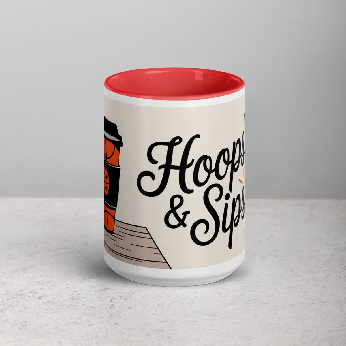 Hoops & Sips Basketball Coffee Mug & Tea Cup - Image 10