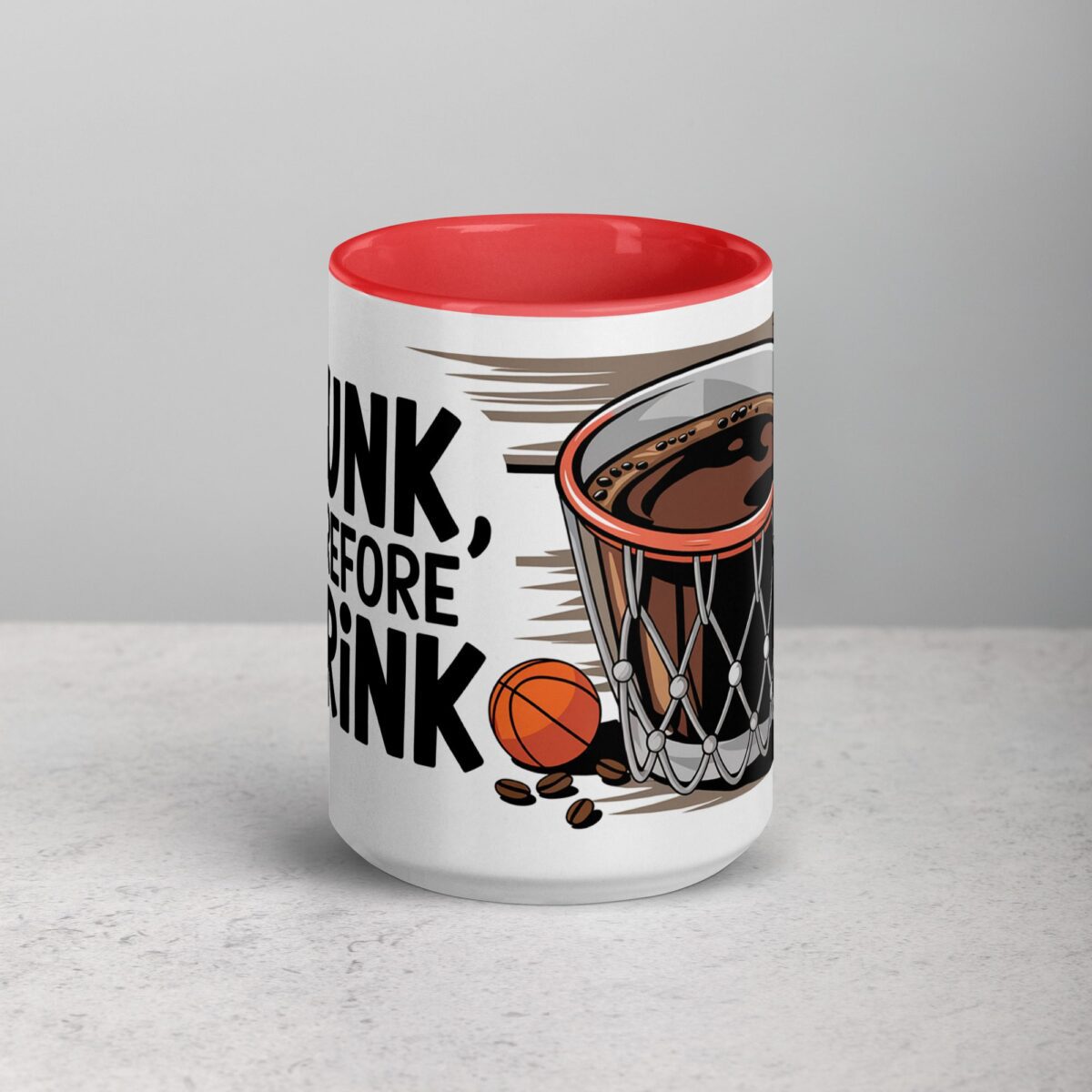 I Dunk, Therefore I Drink Basketball Coffee Mug - Image 10