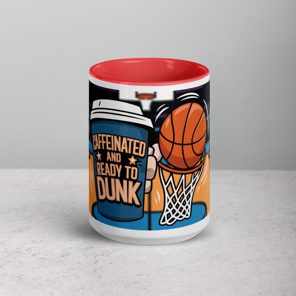 Caffeinated and Ready to Dunk Basketball Mug - Image 10