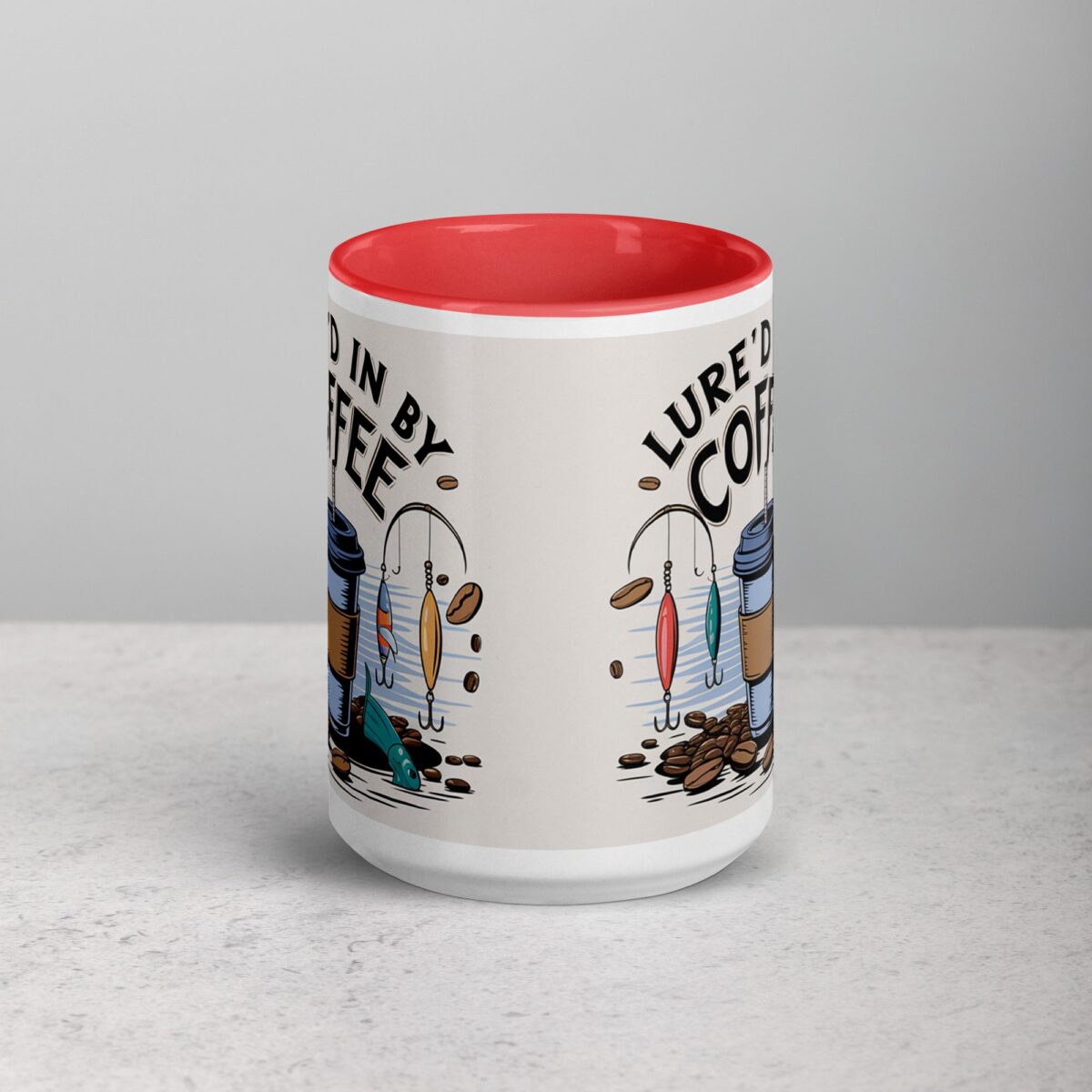 Lure’d in by Coffee Fishing Mug - Image 10