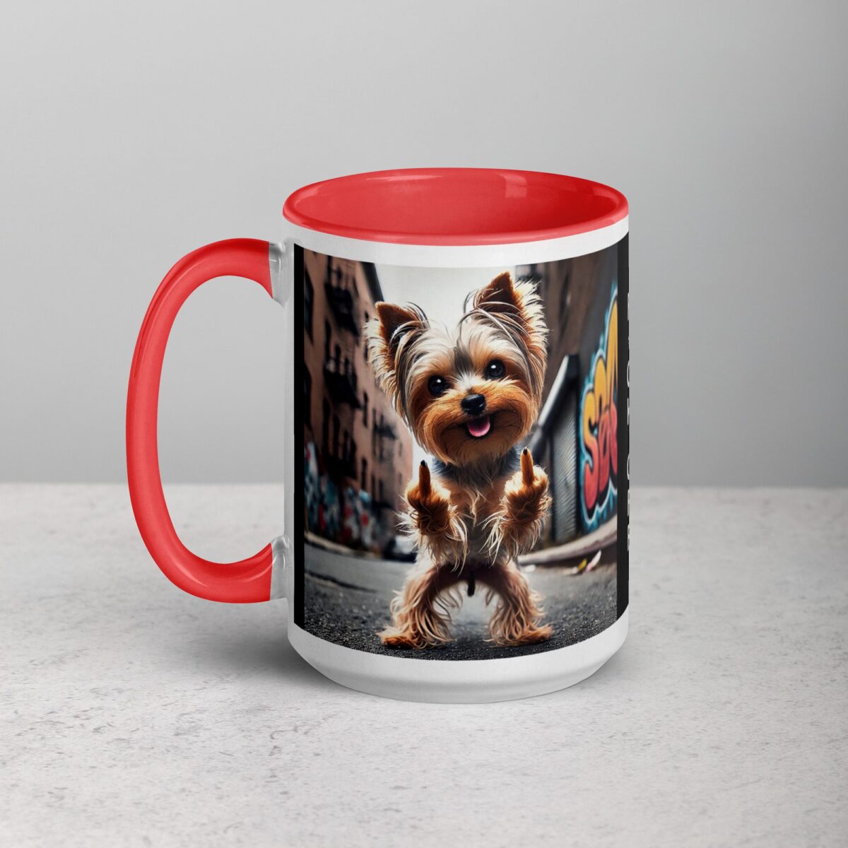Yorkie Middle Finger Coffee Mug & Tea Cup - Image 11