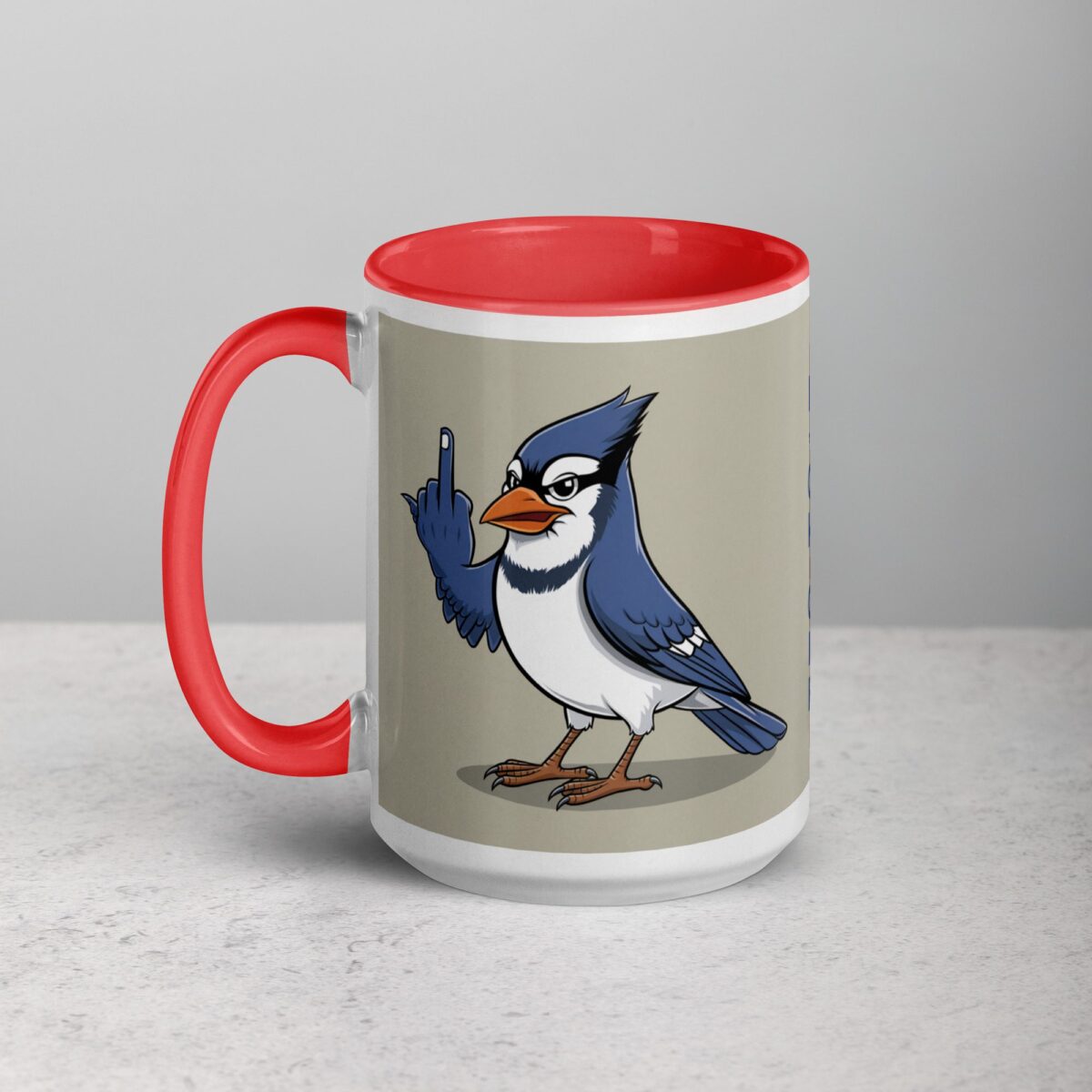 Middle Finger Blue Jay Coffee Mug & Tea Cup - Image 11
