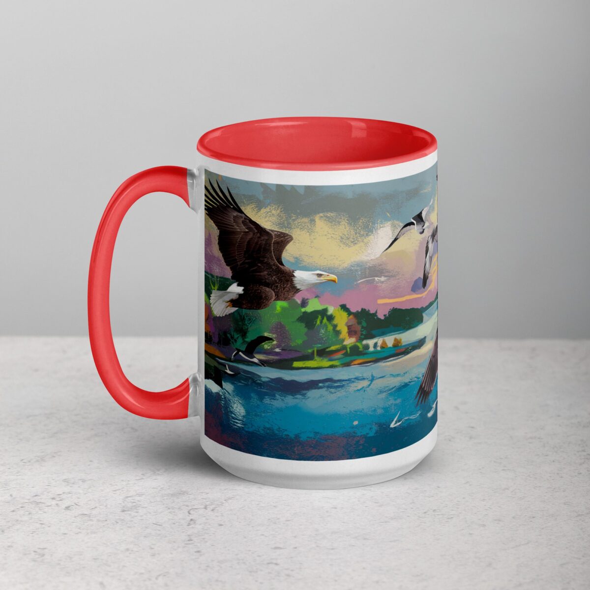 Flying Birds Graffiti Style Coffee Mugs & Tea Cup - Image 11