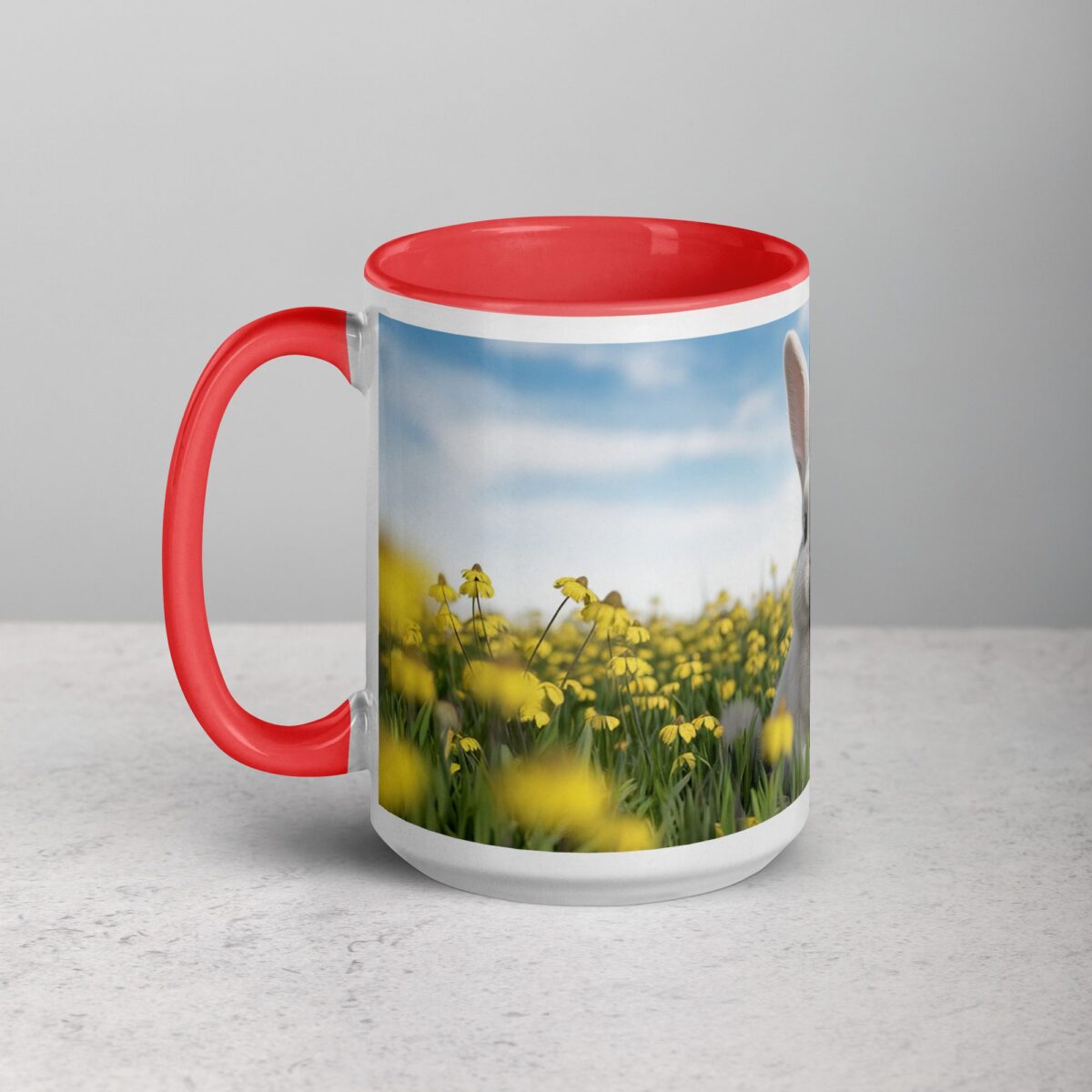 Bunny with Flowers Coffee Mug & Tea Cup - Image 11