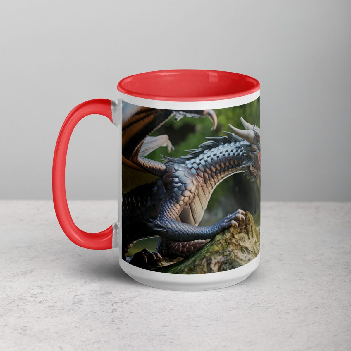 Dragon Spitting Fire 3D Coffee Mug & Tea Cup - Image 11
