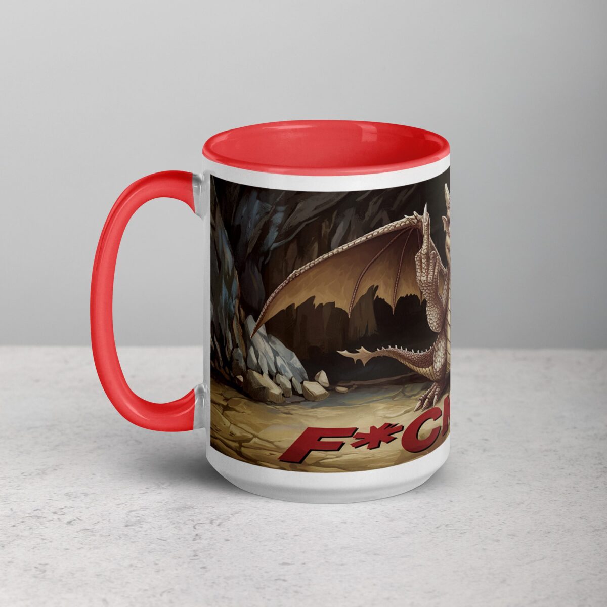 Middle Finger Dragon Coffee Mug & Tea Cup - Image 11