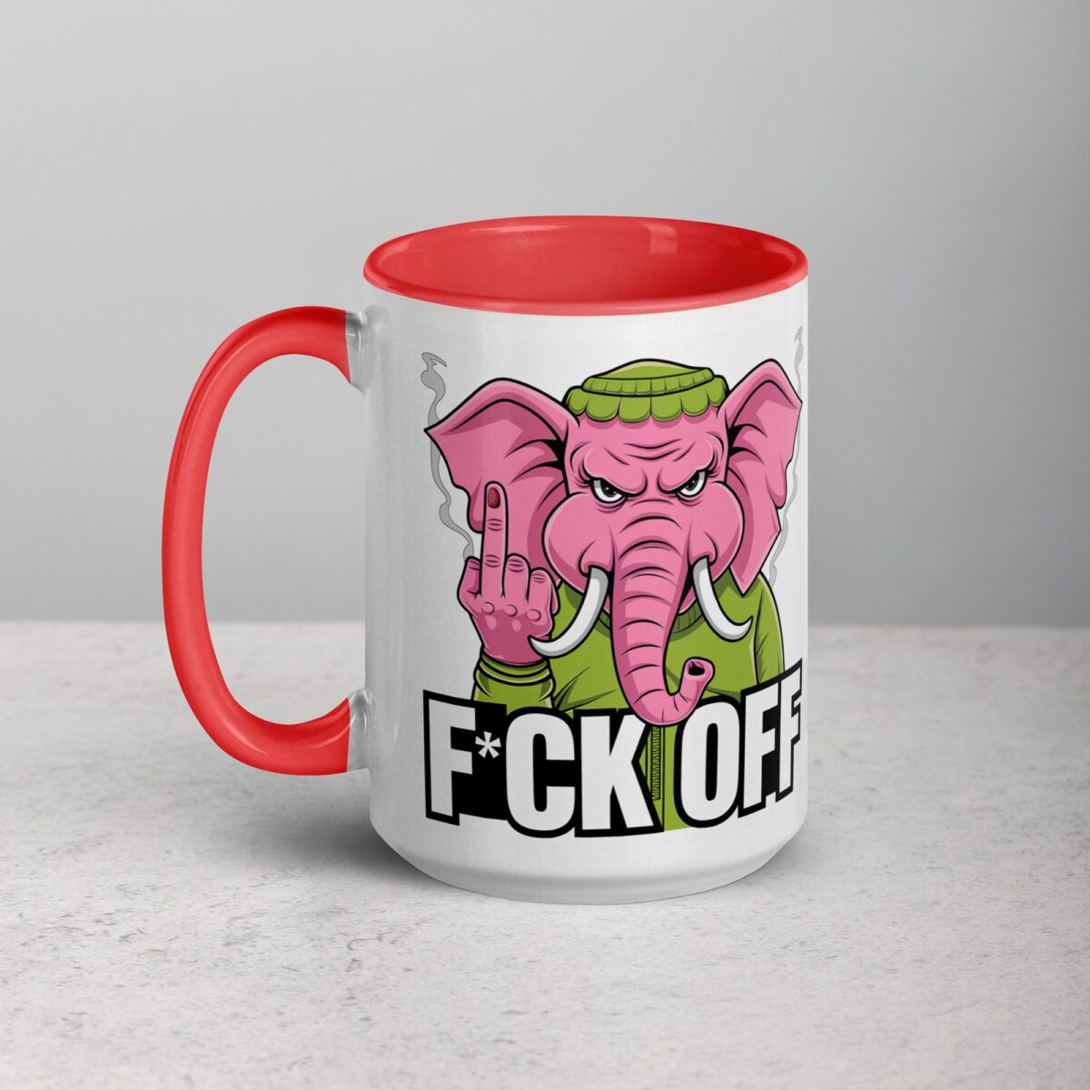 Elephant Middle Finger Coffee Mug & Tea Cup - Image 11