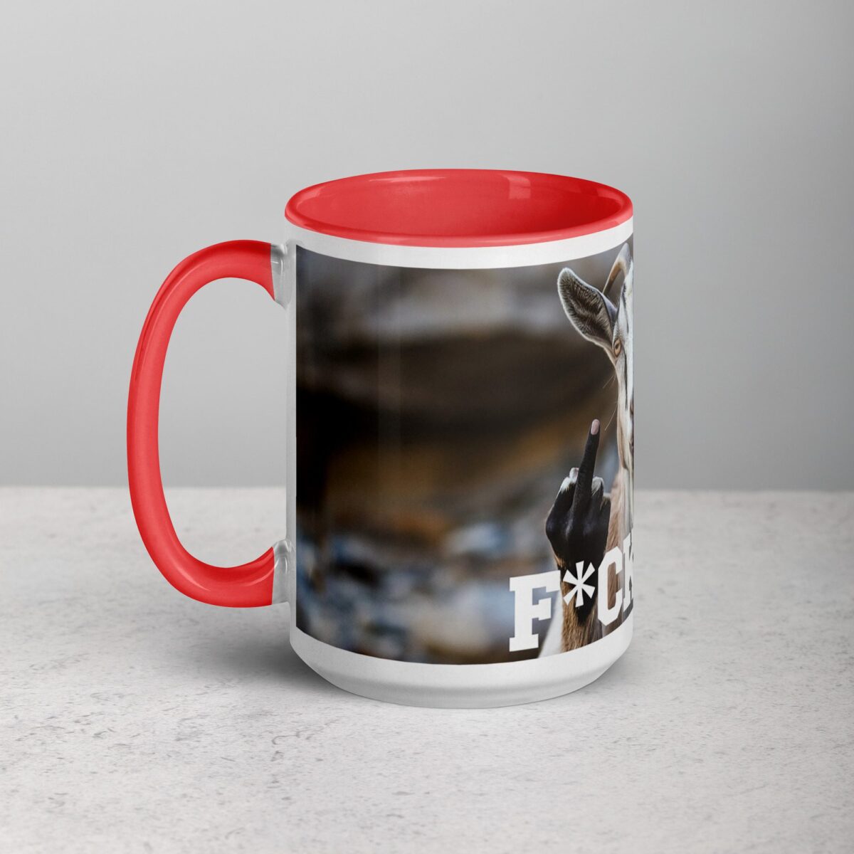 Middle Finger Goat Coffee Mug & Tea Cup - Image 11