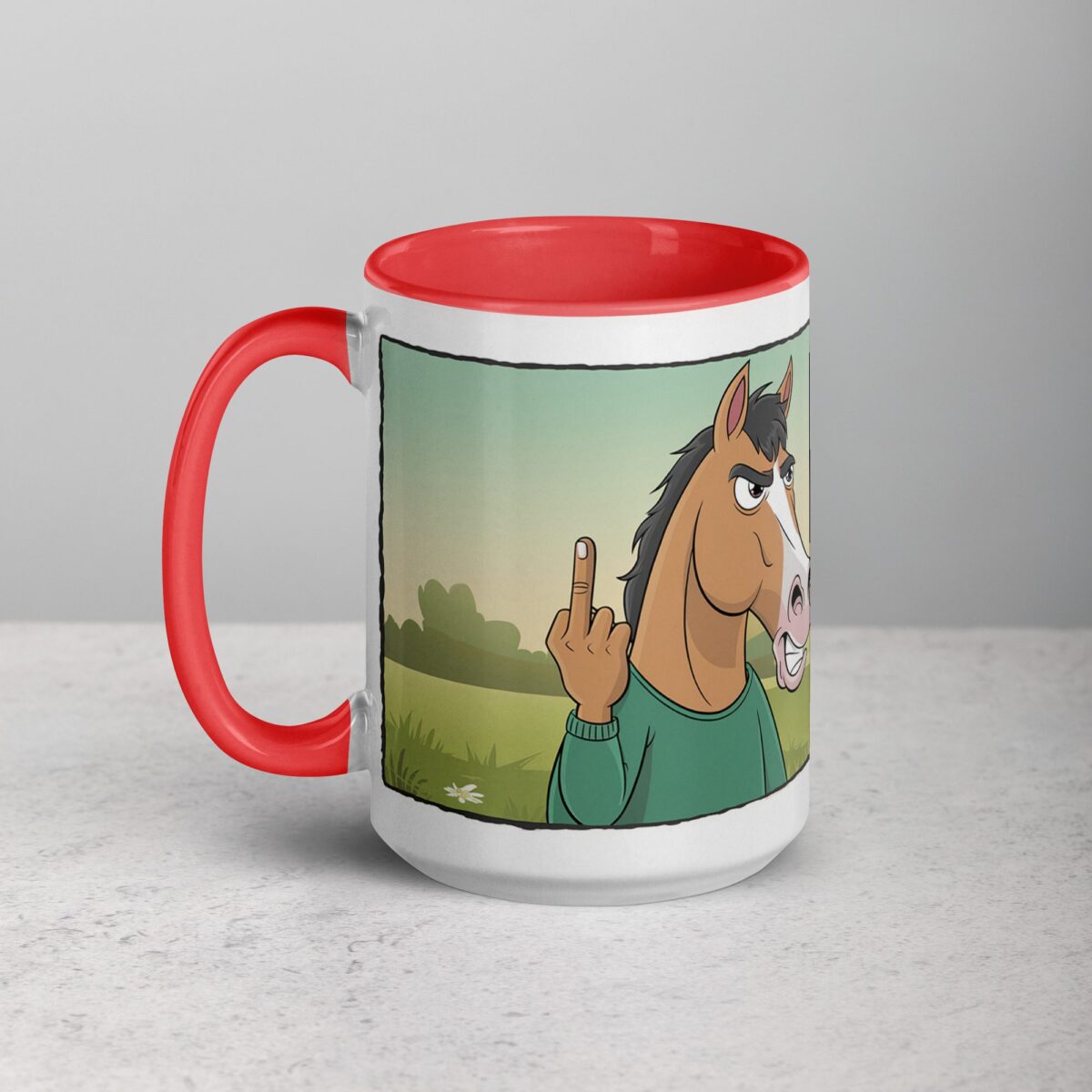 Middle Finger Horse Coffee Mug & Tea Cup - Image 11