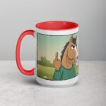 Middle Finger Horse Coffee Mug & Tea Cup - Image 11