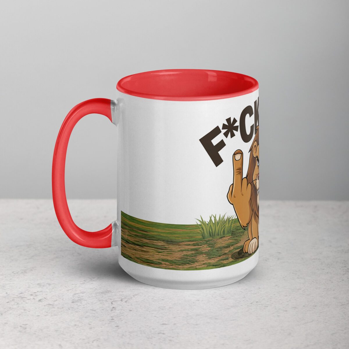 Middle Finger Lion Coffee Mug & Tea Cup - Image 11