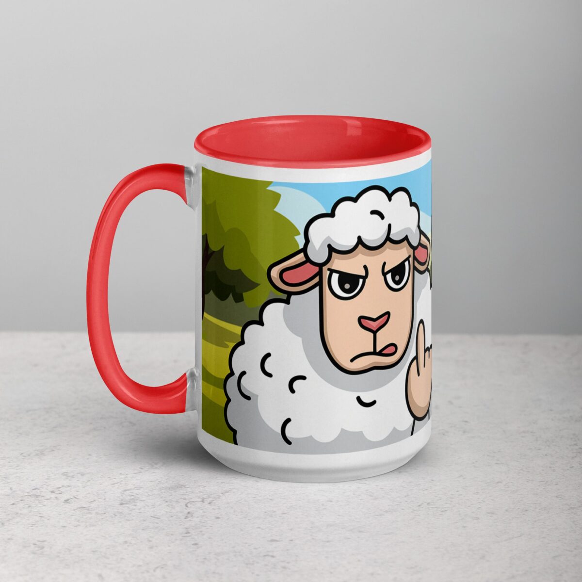 Middle Finger Sheep Coffee Mug & Tea Cup - Image 11
