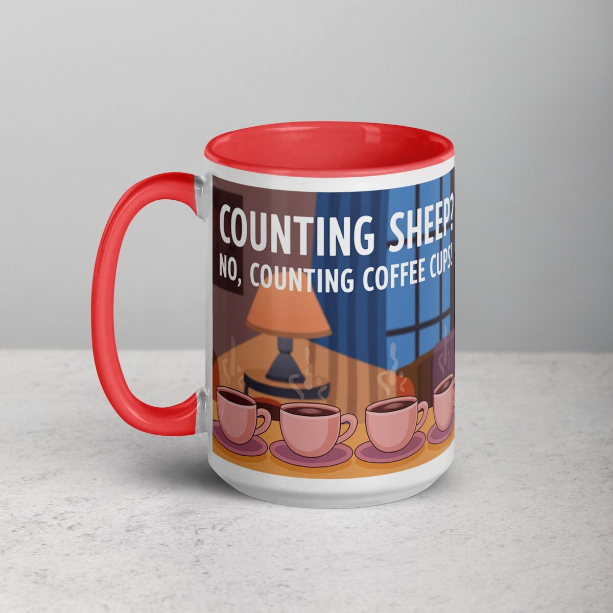 Counting Sheep? No, Counting Coffee Cups Mug - Image 11