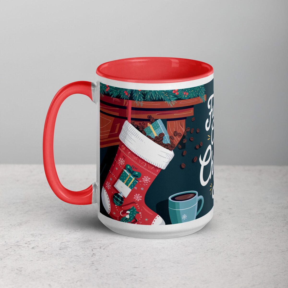 Fueled by Coffee and Christmas Spirit Mug - Image 11