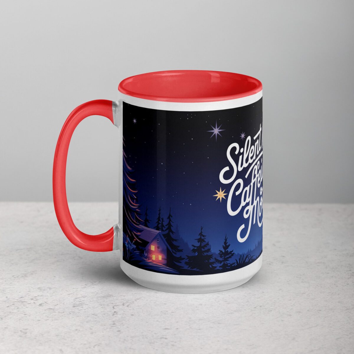 Silent Night, Caffeinated Morning Coffee Mug - Image 11