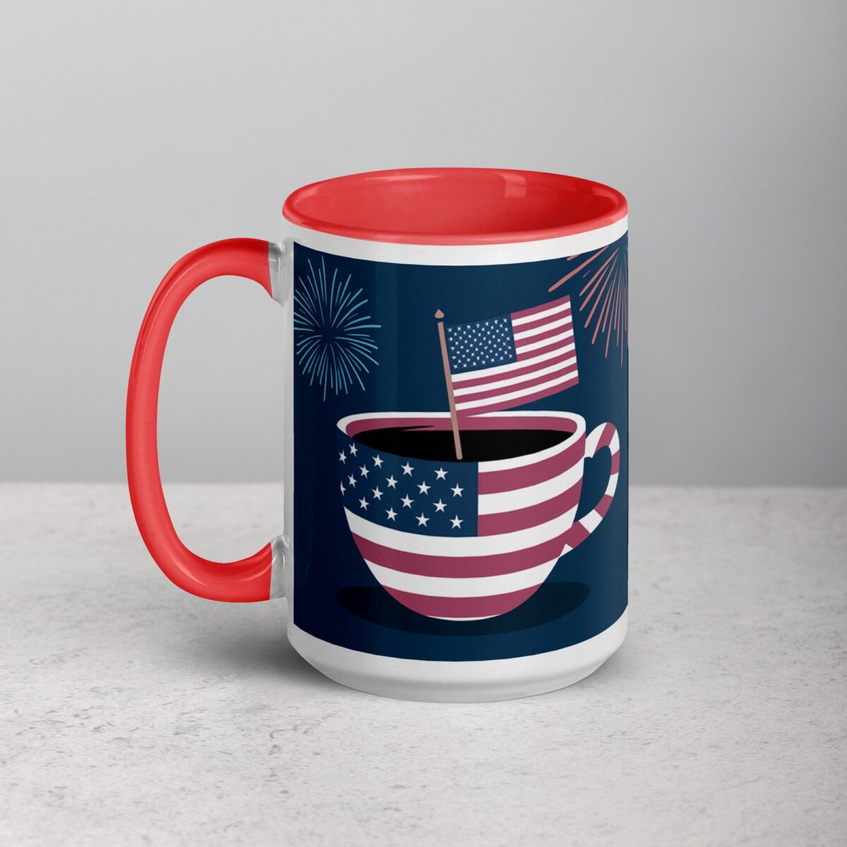 Caffeinated and Free 4th of July Coffee Mug - Image 11
