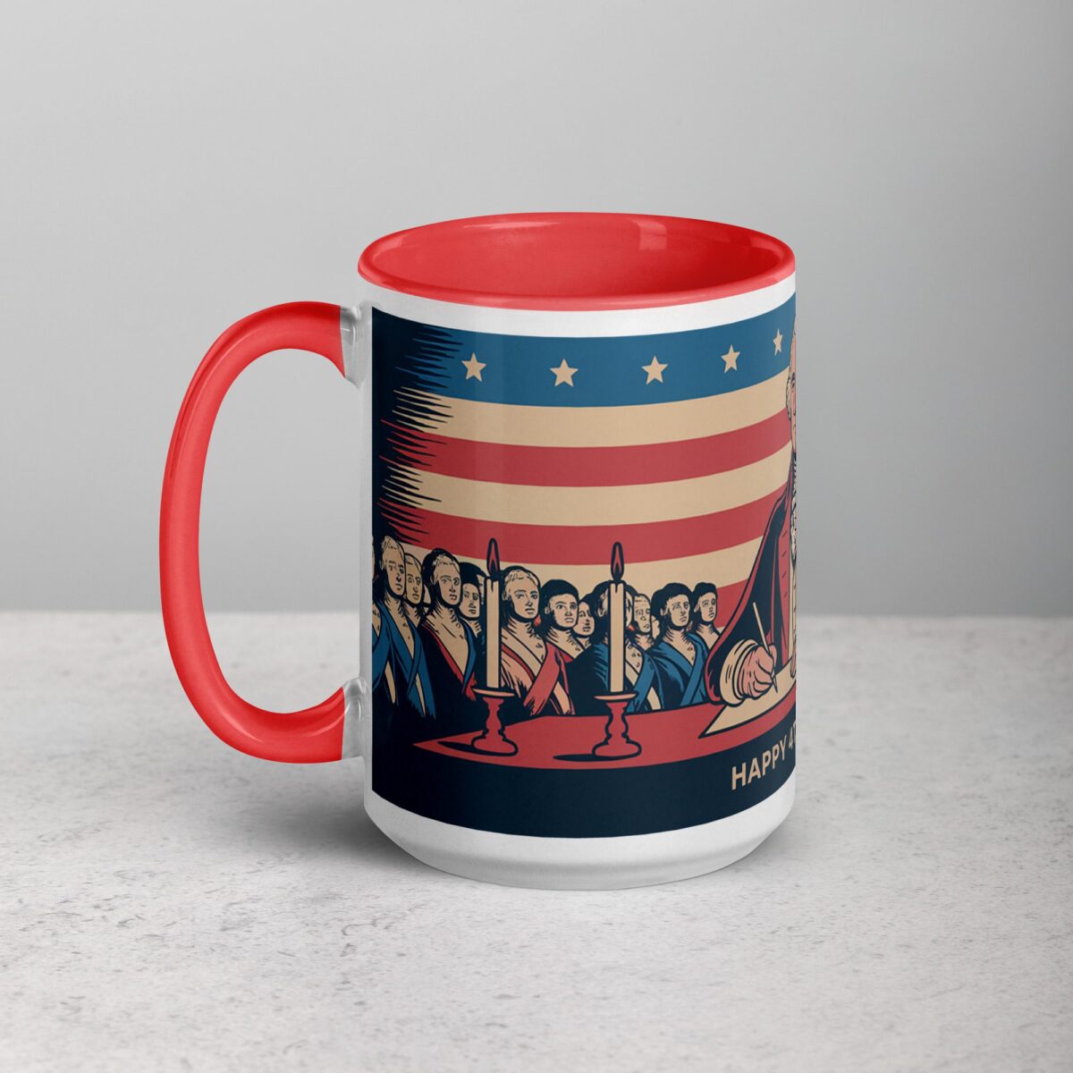 Happy 4th of July George Washington Retro Coffee Mug - Image 11