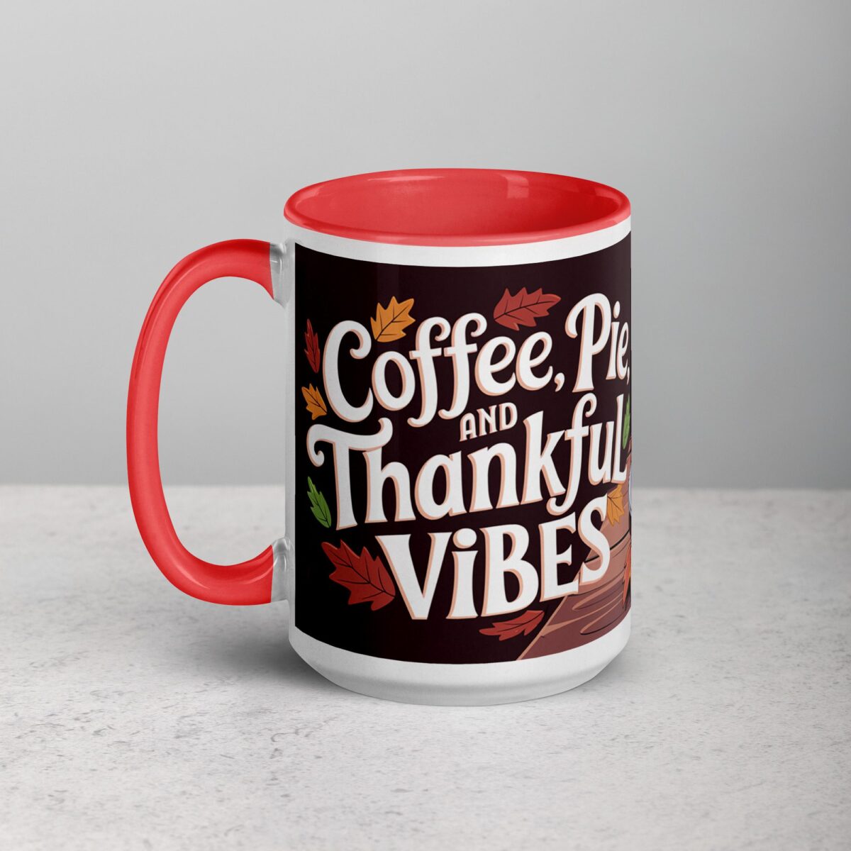 Coffee, Pie, & Thankful Vibes Mug - Image 11