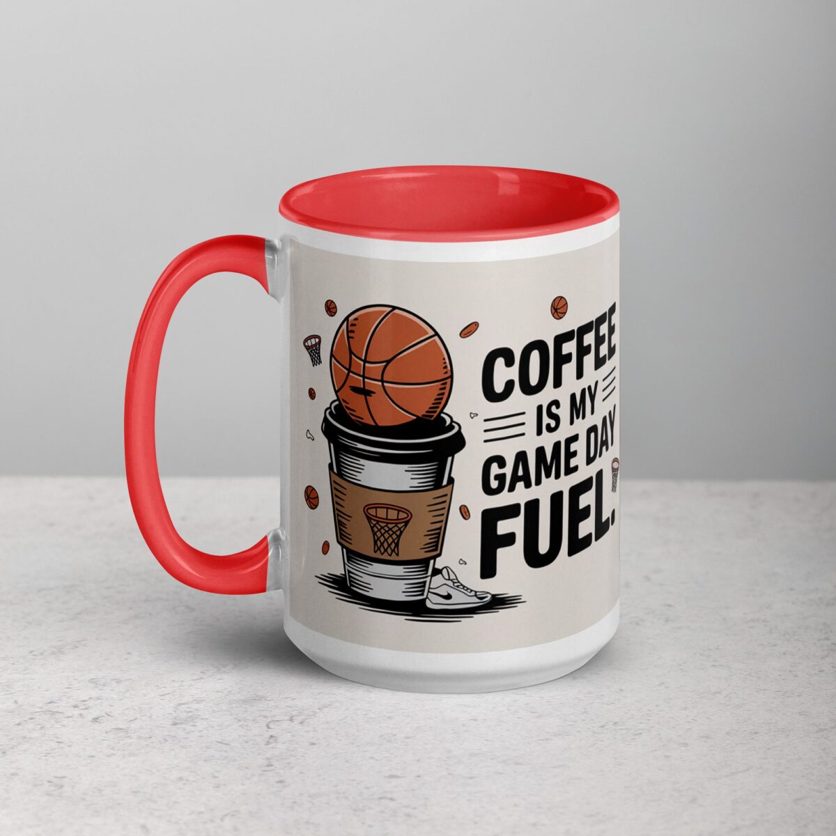 Coffee is My Game Day Fuel Basketball Mug - Image 11
