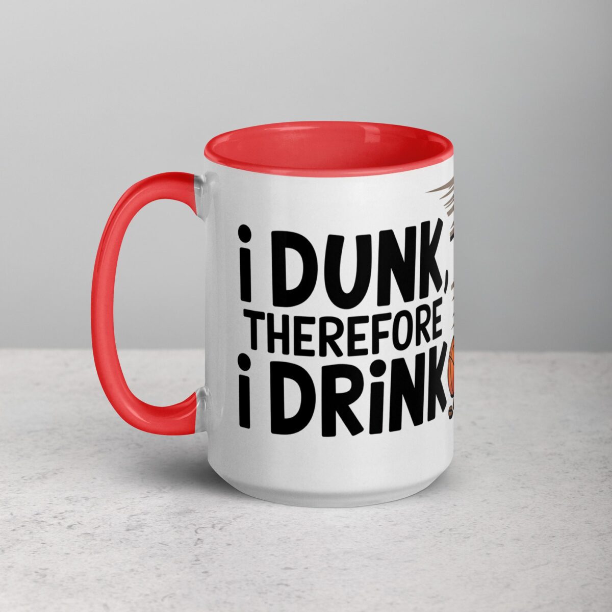 I Dunk, Therefore I Drink Basketball Coffee Mug - Image 11
