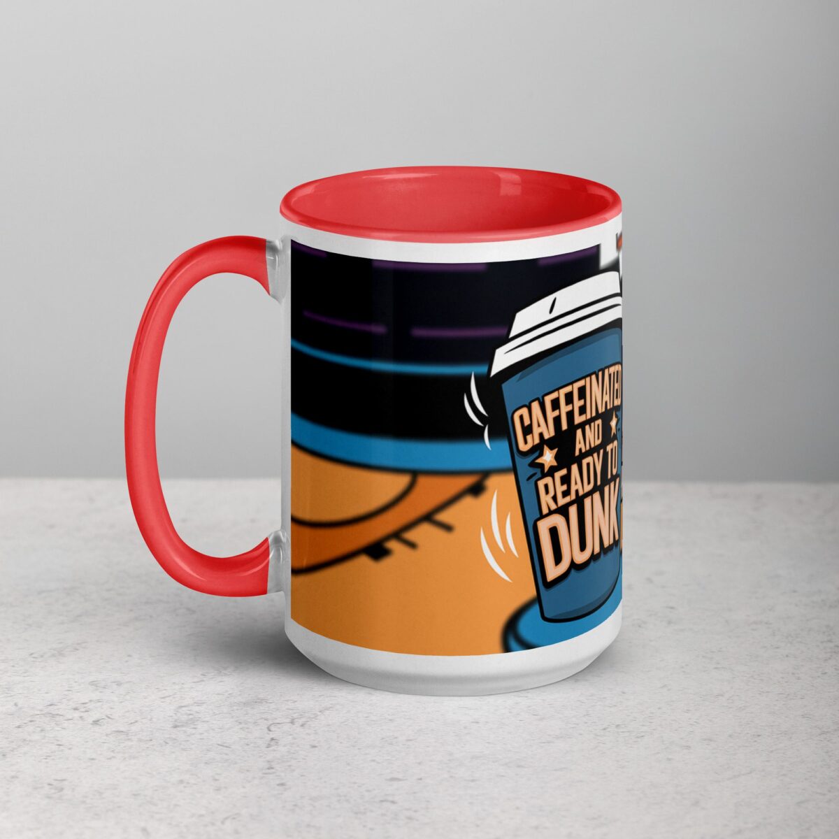 Caffeinated and Ready to Dunk Basketball Mug - Image 11