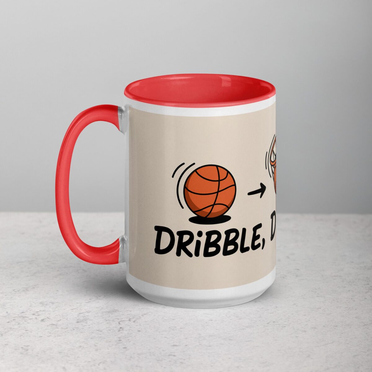 Dribble, Dunk, Drink Basketball Coffee Mug & Tea Cup - Image 11