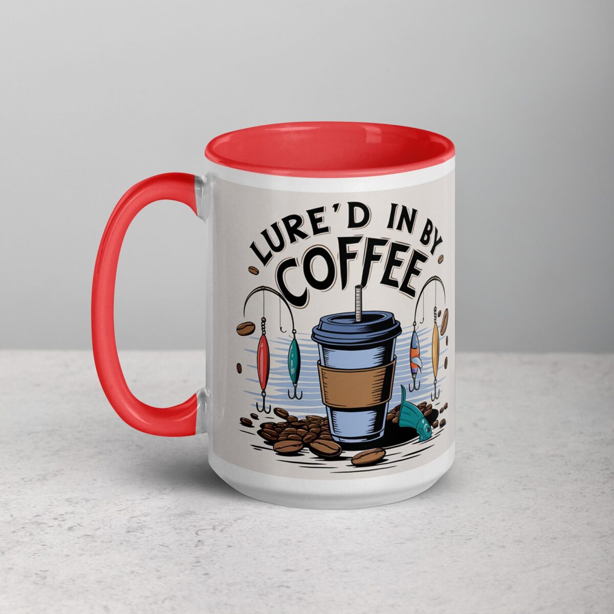 Lure’d in by Coffee Fishing Mug - Image 11
