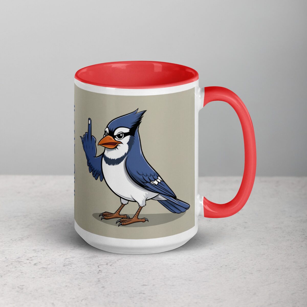 Middle Finger Blue Jay Coffee Mug & Tea Cup - Image 12