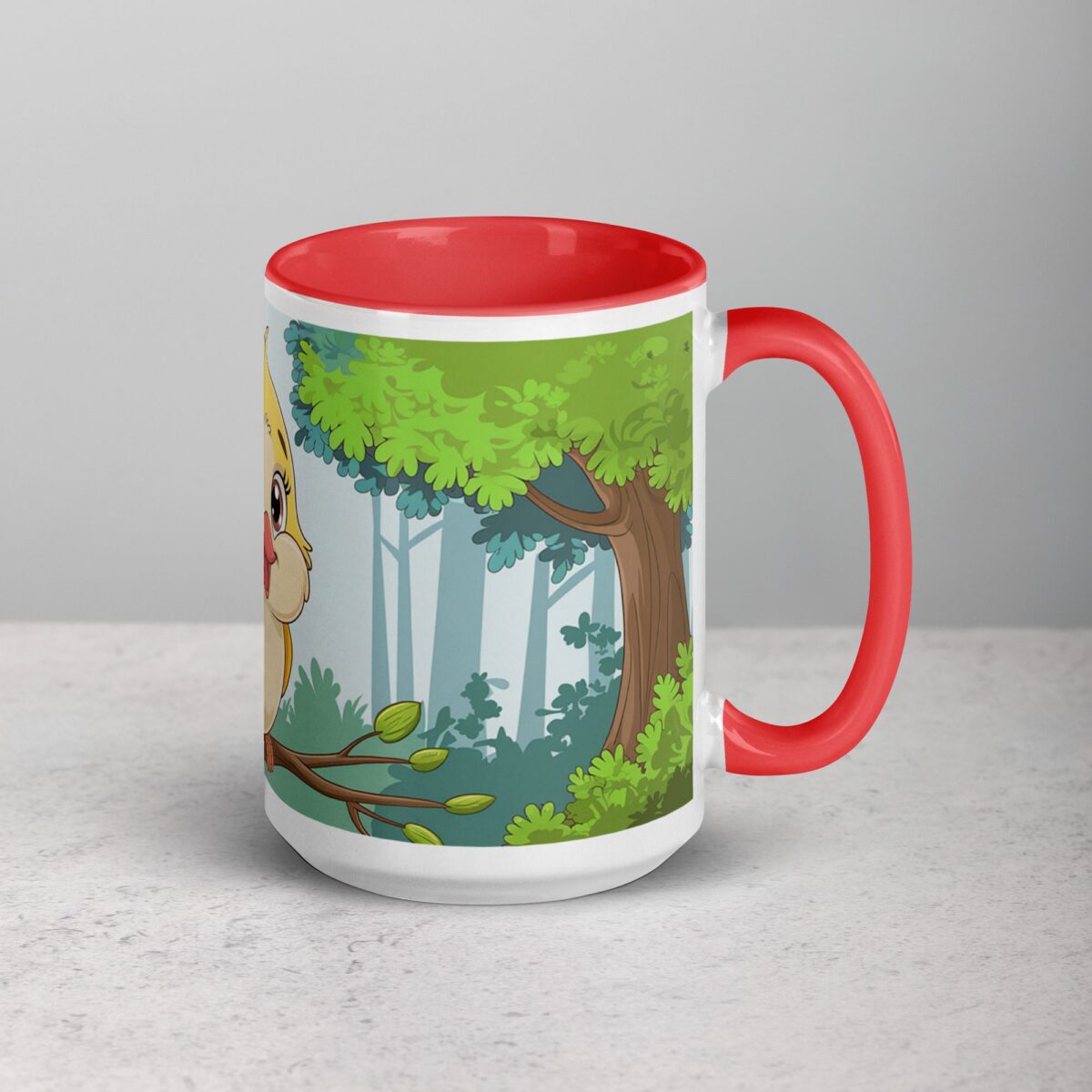 Cute Bird in Forest Coffee Mug & Tea Cup - Image 12