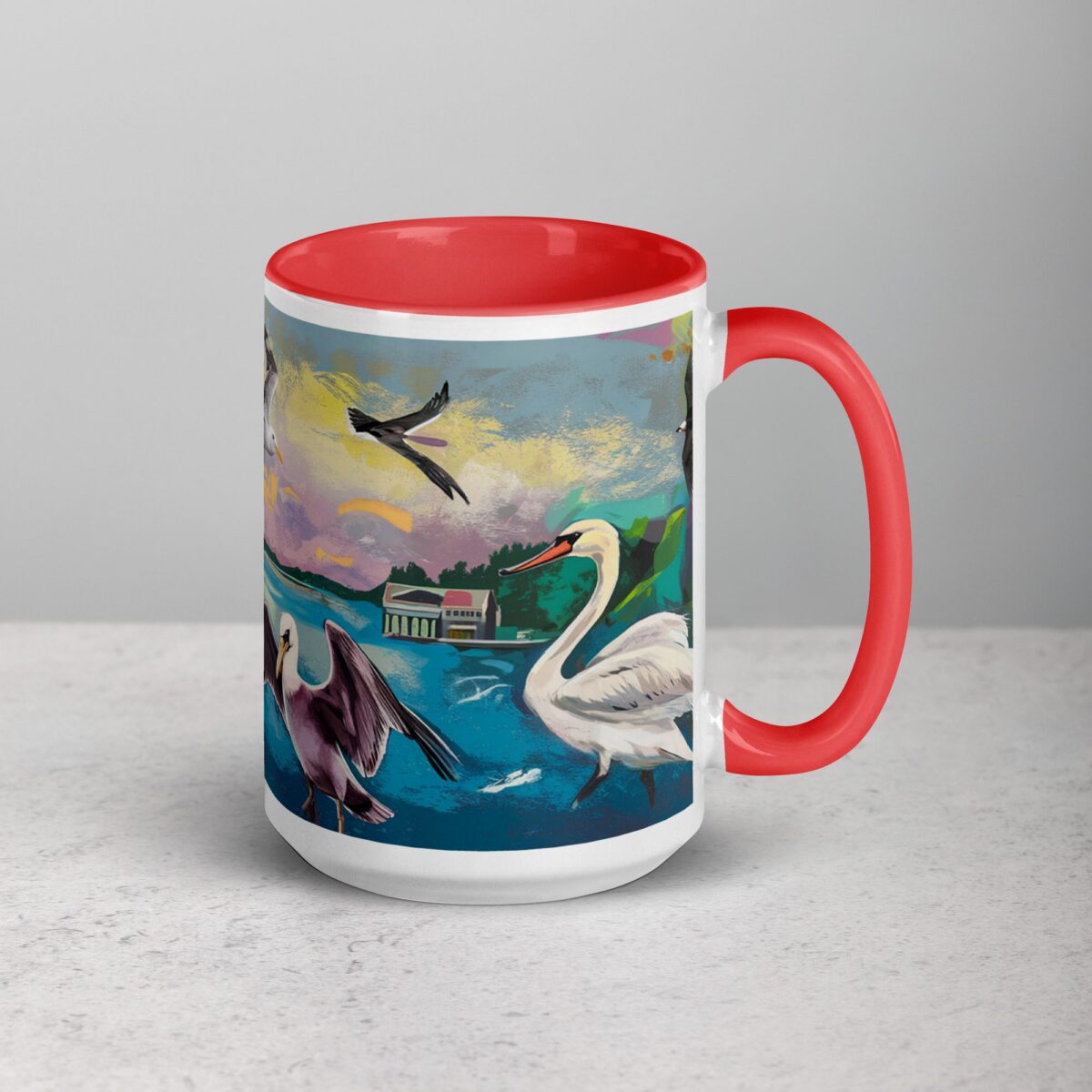 Flying Birds Graffiti Style Coffee Mugs & Tea Cup - Image 12