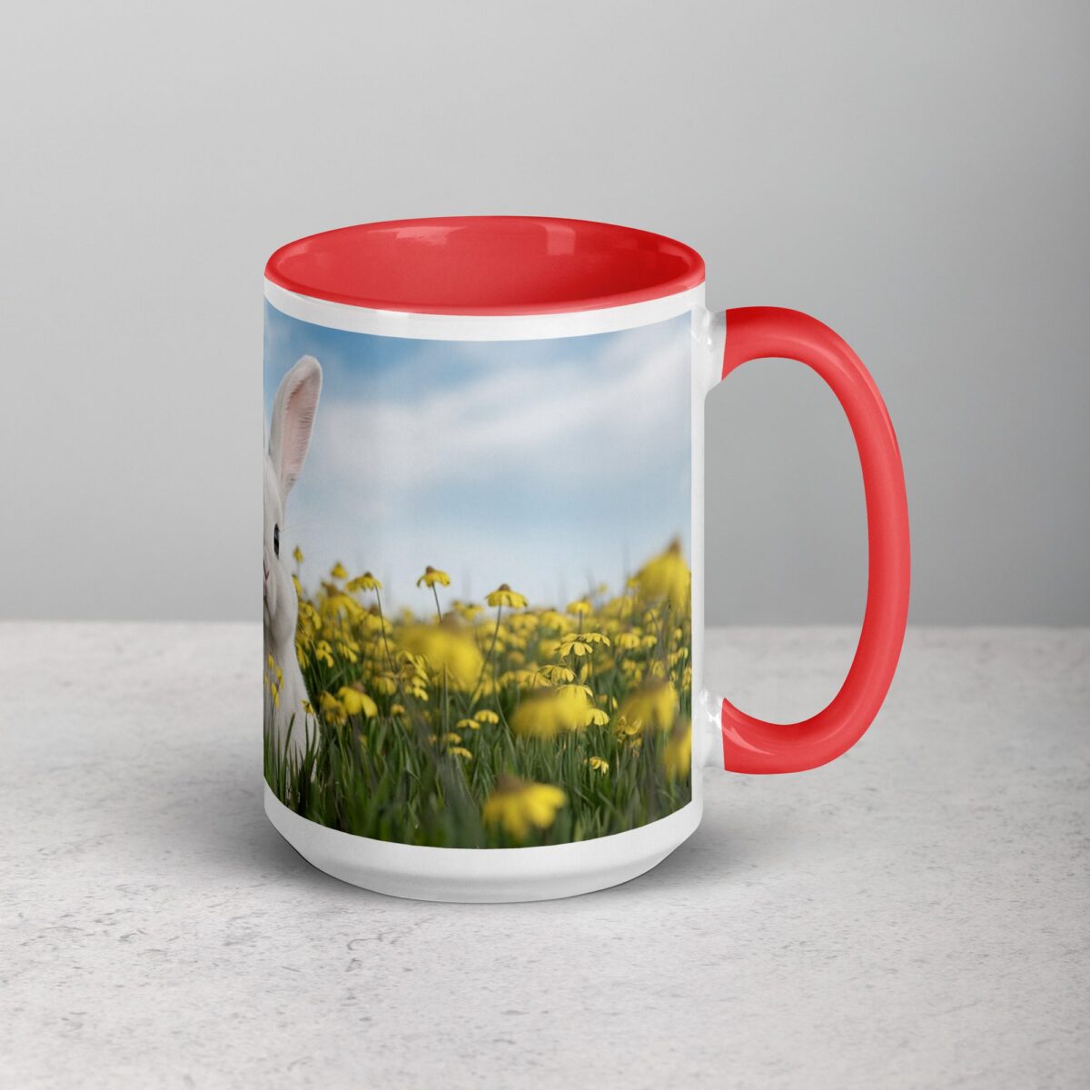 Bunny with Flowers Coffee Mug & Tea Cup - Image 12