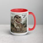 Middle Finger Dinosaur Coffee Mug & Tea Cup - Image 12