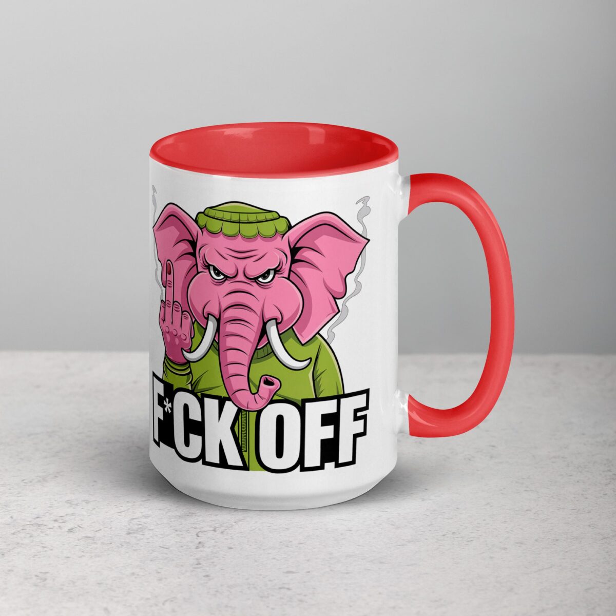 Elephant Middle Finger Coffee Mug & Tea Cup - Image 12