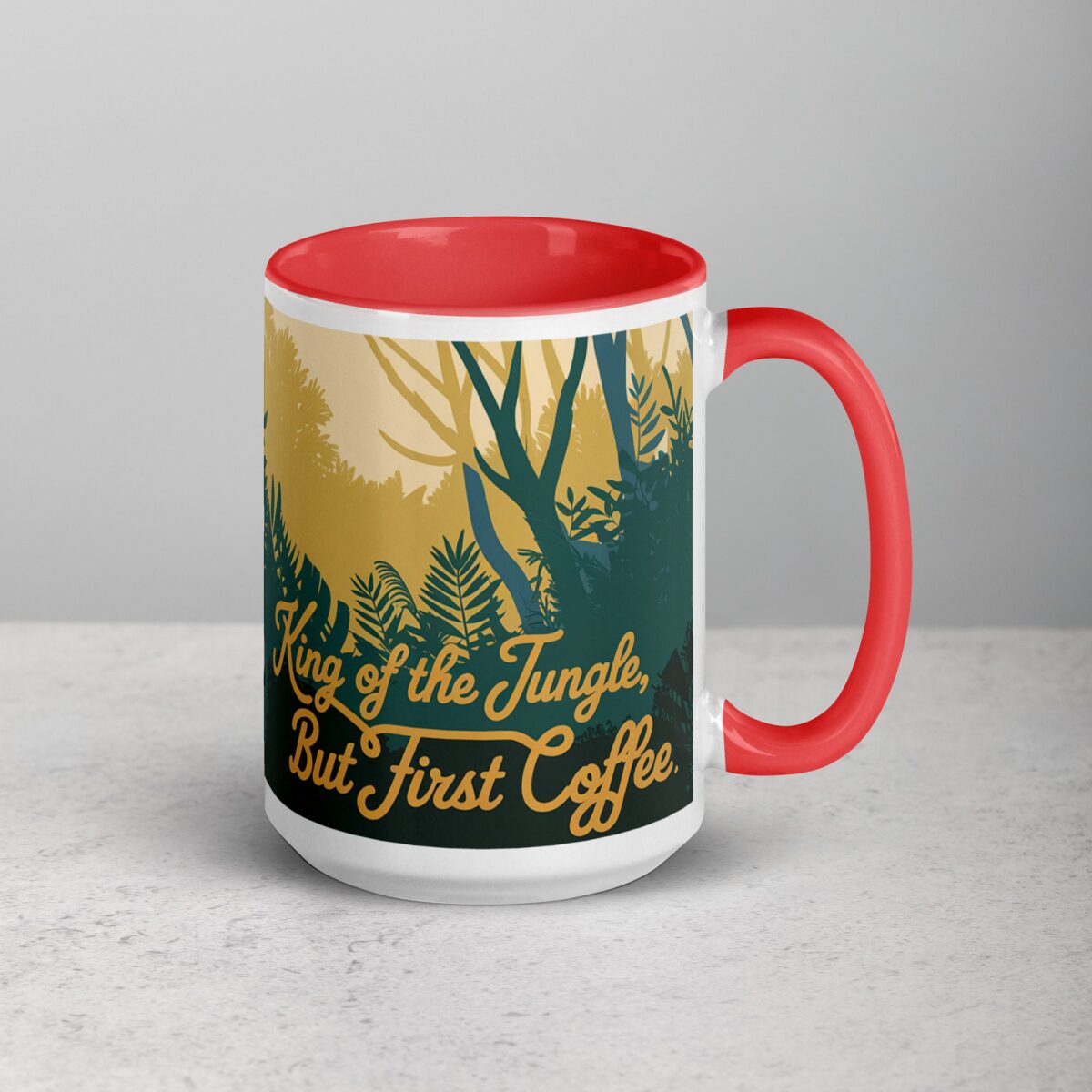 King of the Jungle But Coffee First Lion Mug - Image 12